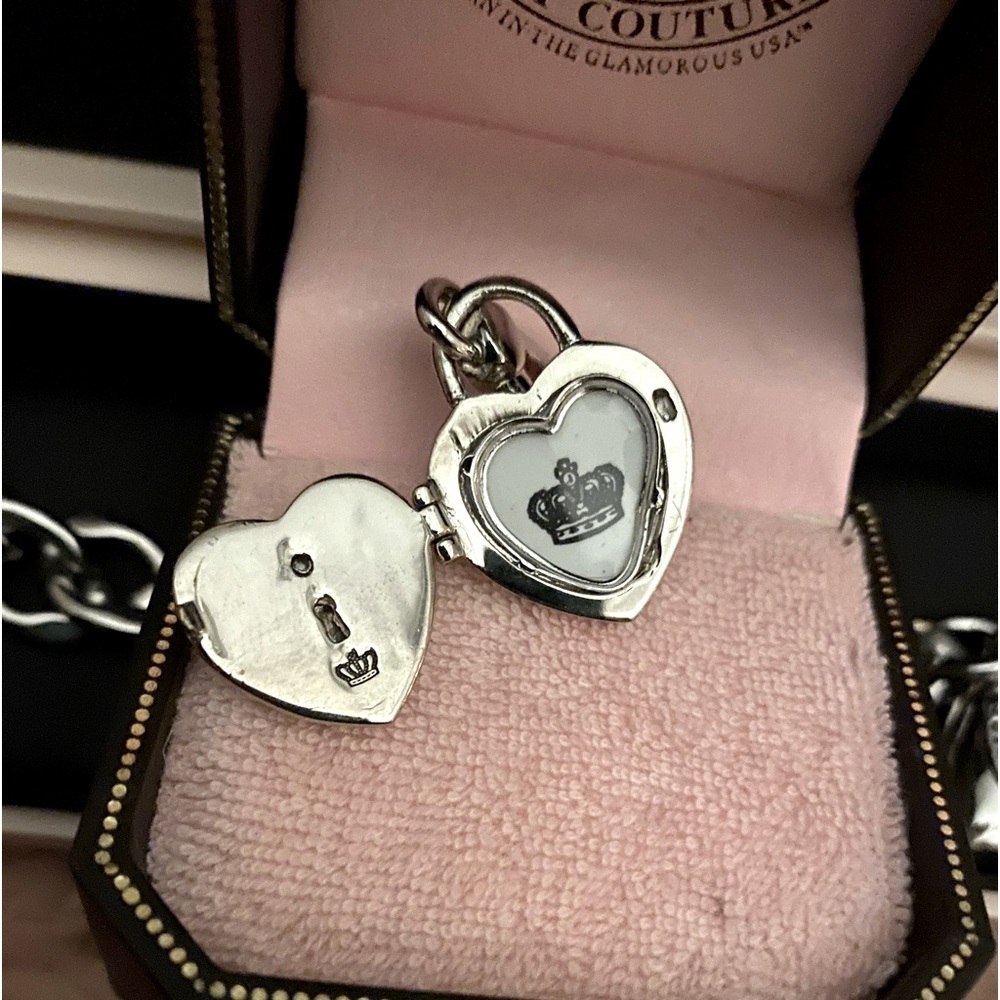 NIOB Y2K Juicy Heart Locket charm Can put PICTURE silver heart bracelet INCLD